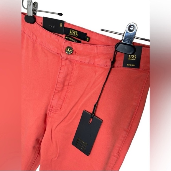 Lucky & Blessed Women's High Rise Coral Flare Jeans - Picture 5 of 9